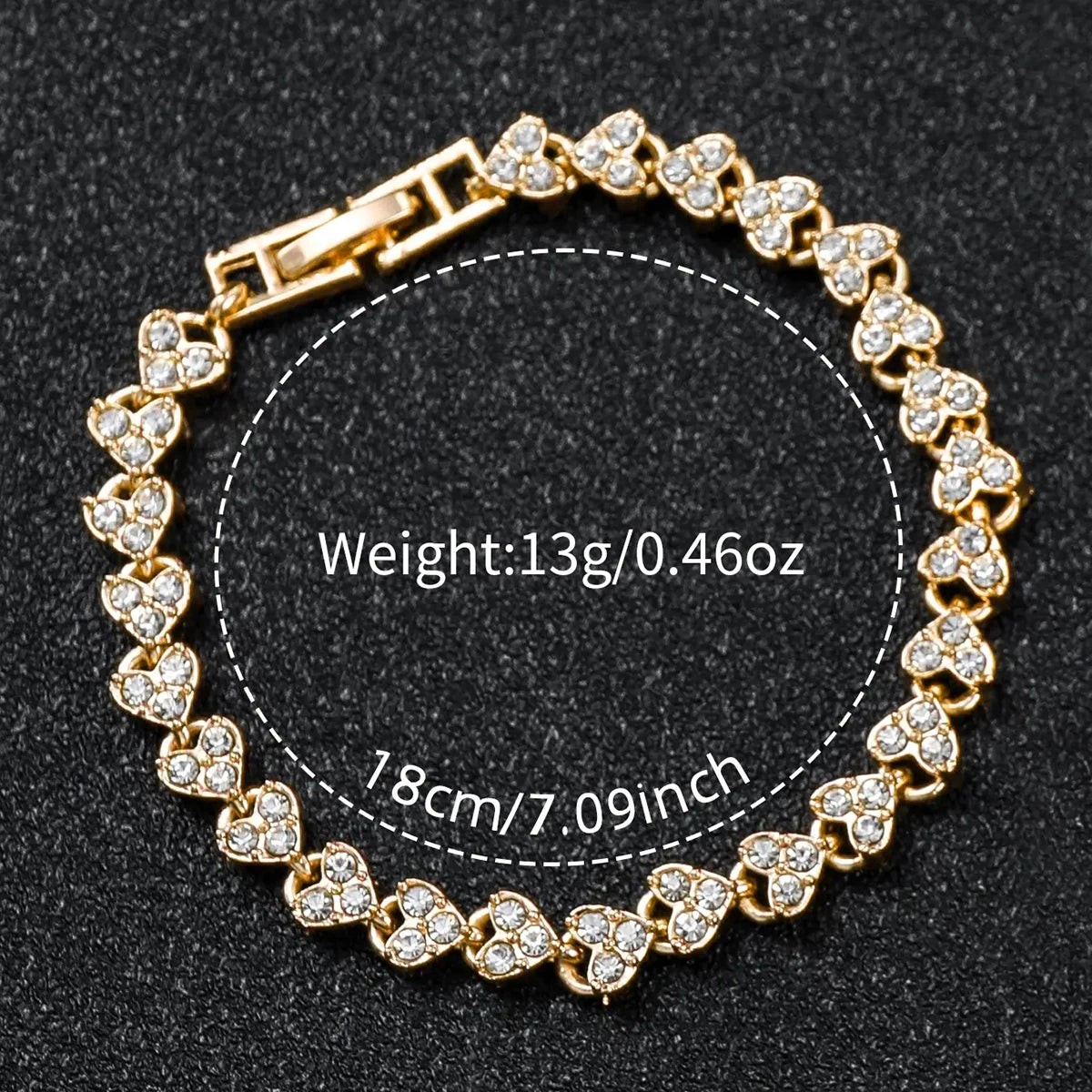 2 Piece - Women's Gold Quartz Watch & Diamond Bracelet